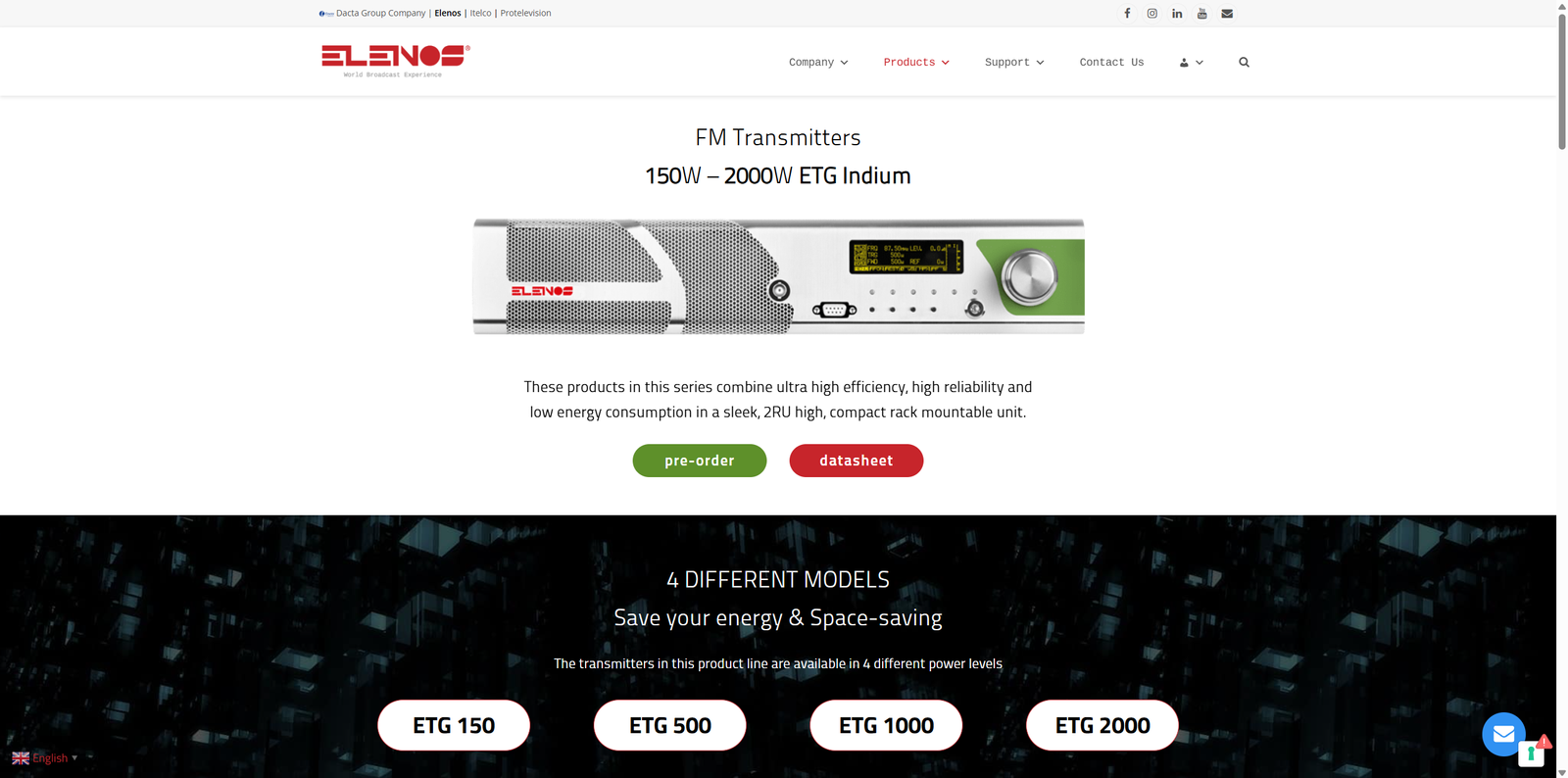 Italian-made professional broadcasting equipment