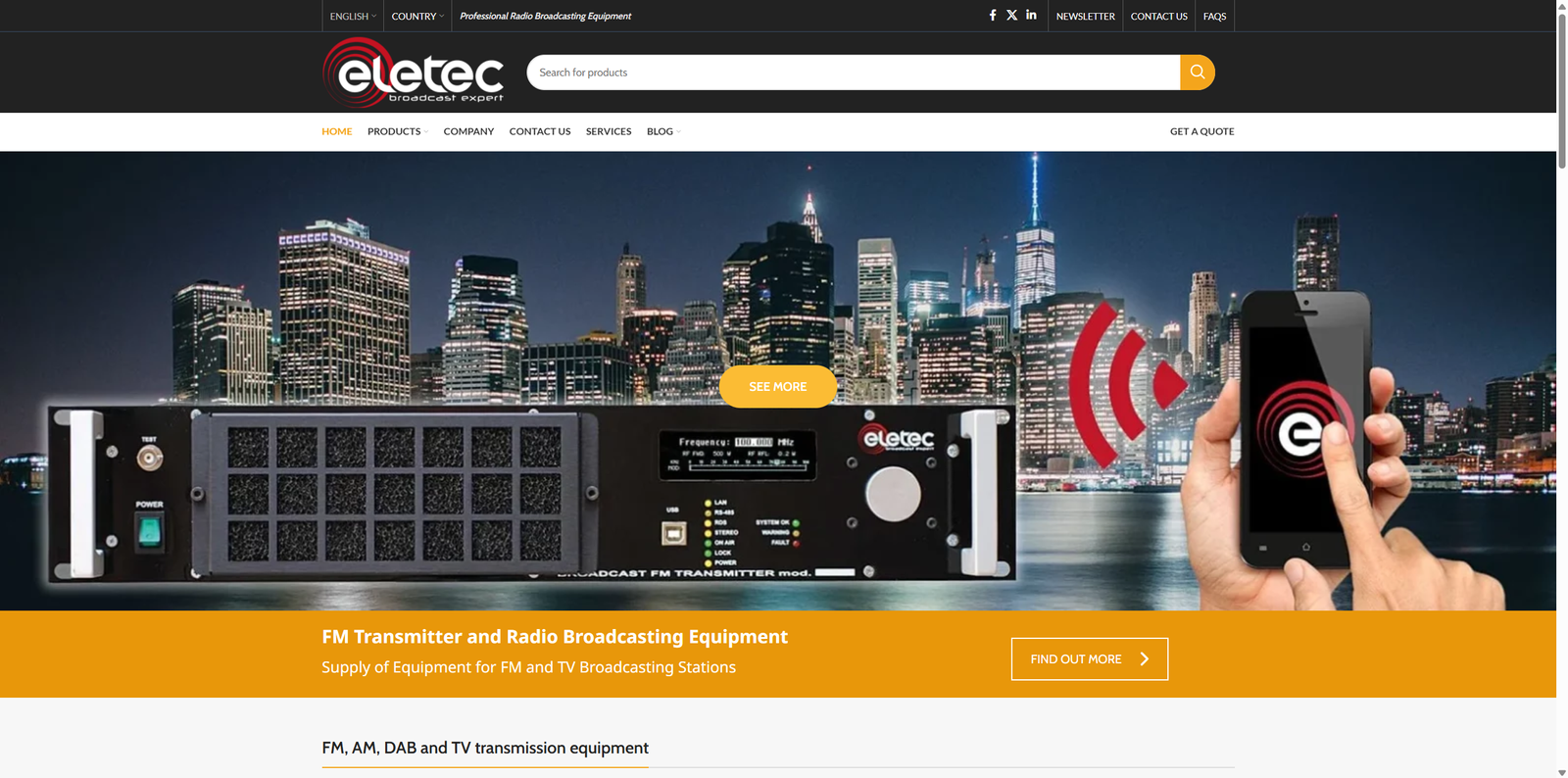 French FM broadcasting equipment