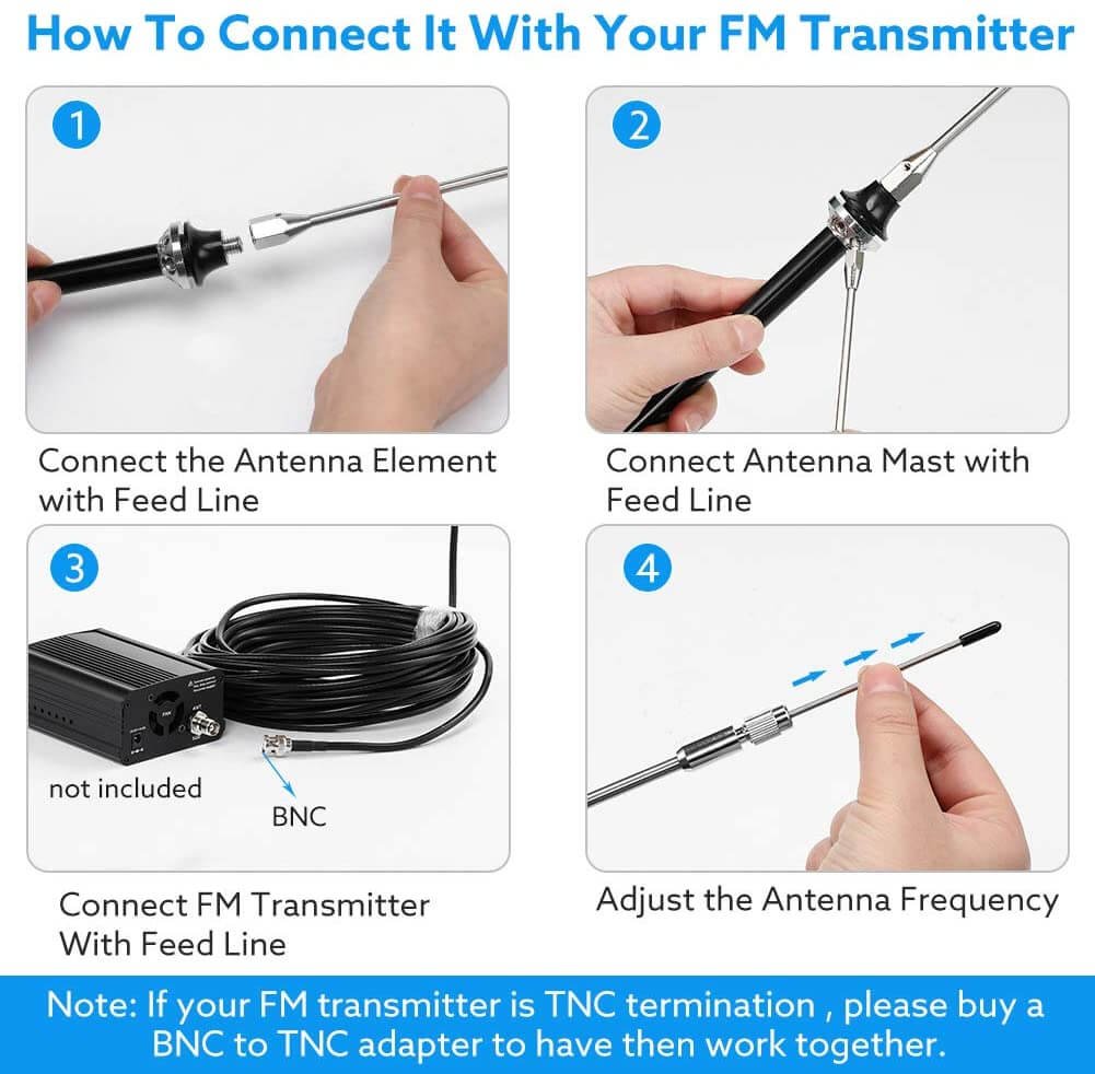 How to connect dipole antenna