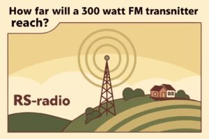 How far will a 300 watt FM transmitter reach?