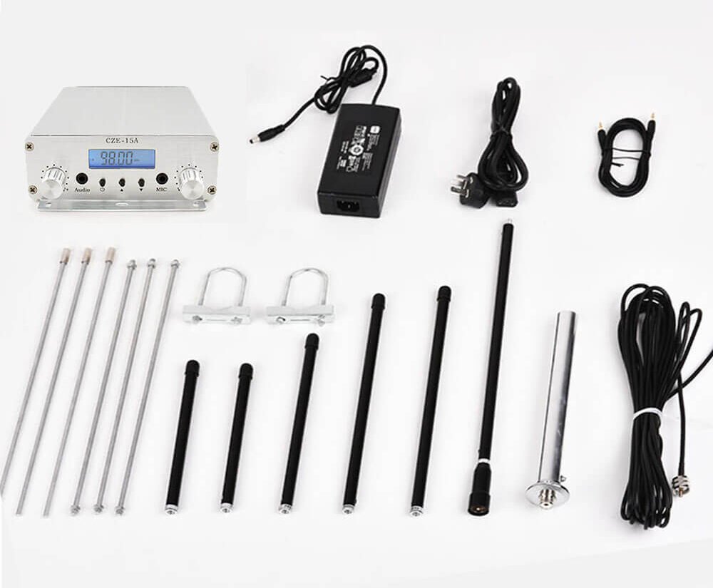 Portable mobile FM transmitter kit