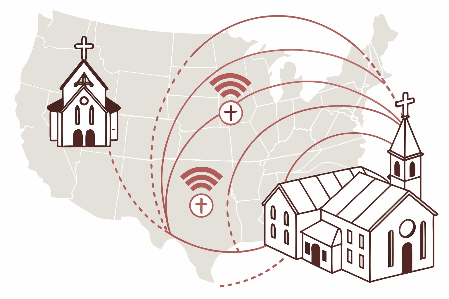 FM transmitter coverage planning for churches