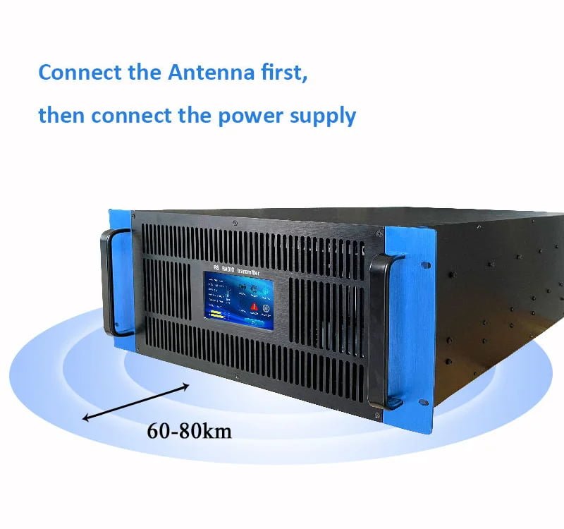 FM transmitter coverage range antenna height