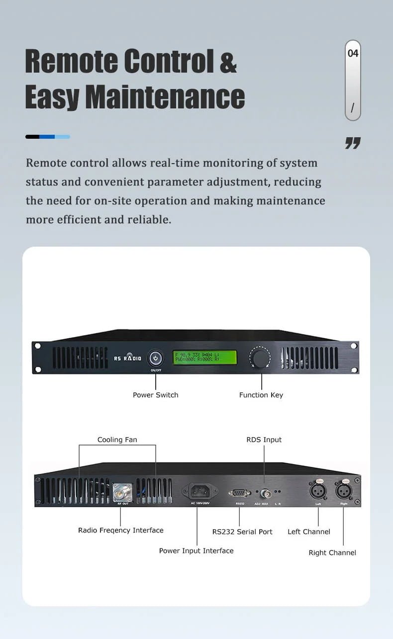 2000W FM Transmitter Front View