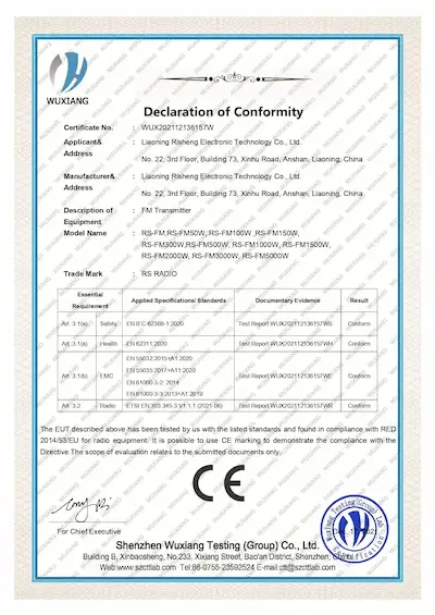 CE Certificate